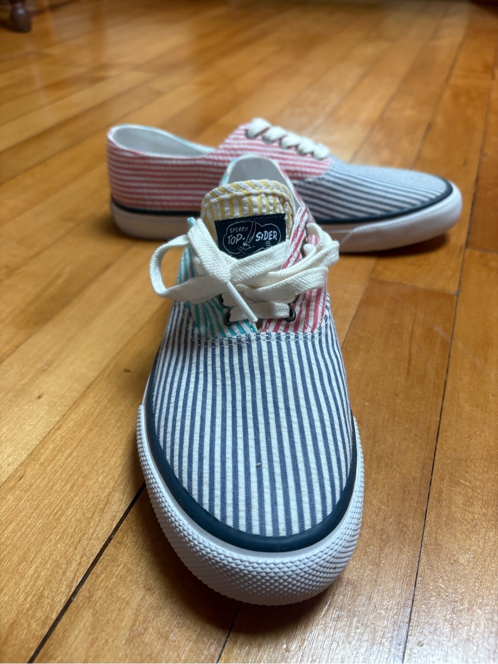 Sperry Men’s Seersucker Sperry’s in Blue, Pink, Yellow